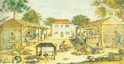 unknow artist Slaves working in 17th-century Virginia oil painting reproduction